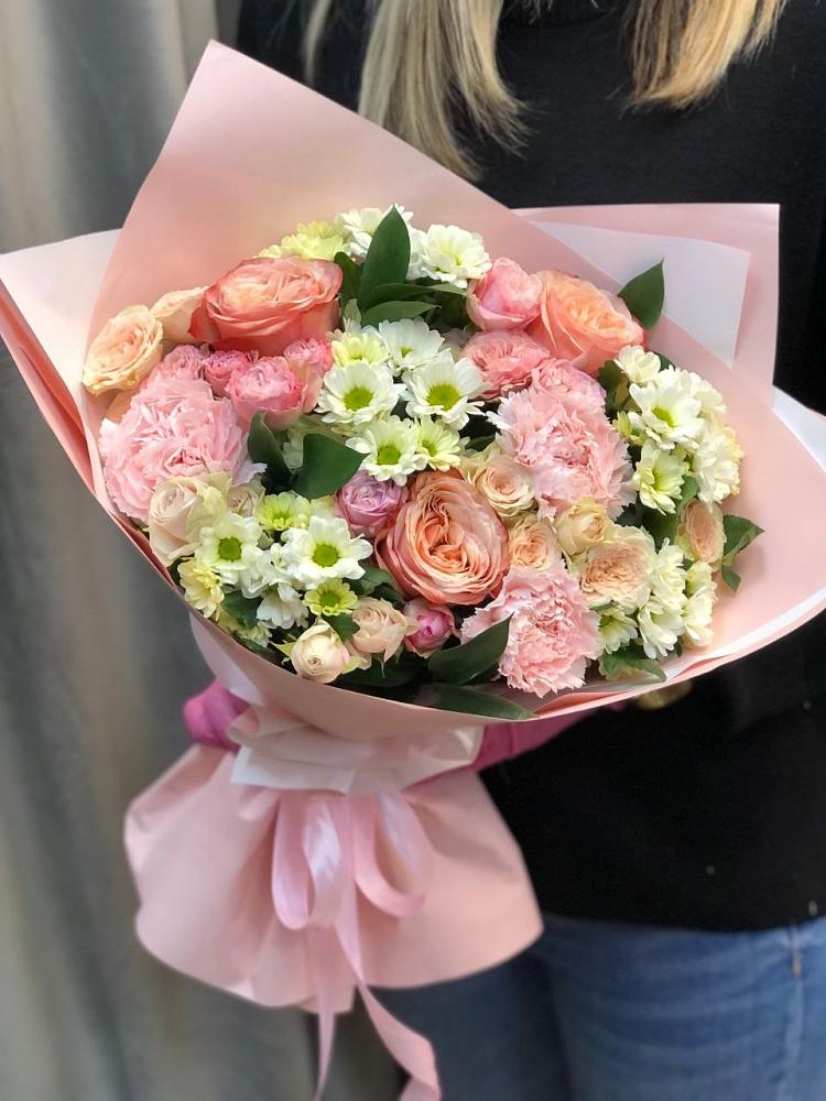 Букет цветов из: Гвоздики, Розы и Хризантемы в Петухово