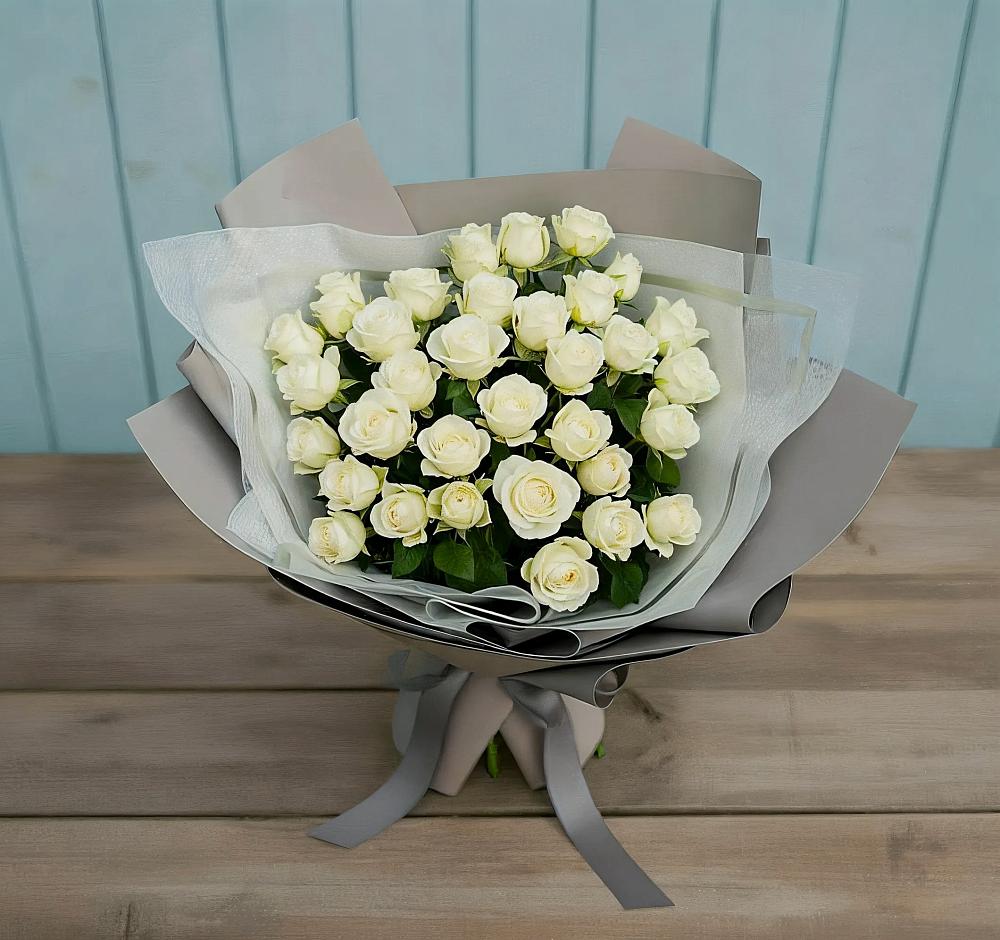 Букет Белоснежная нежность в Петухово