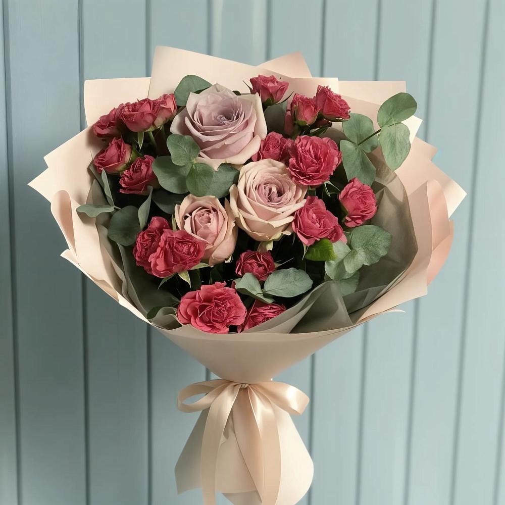 Букет цветов из: Гвоздики и Розы в Петухово