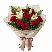 Букет цветов из:  Лилии и Розы #REPLACE_PRED# Петухово