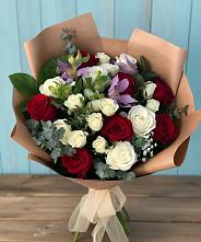 Букет цветов из:  Розы и Альстромерии в Петухово