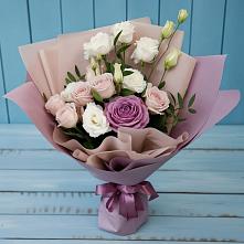 Букет цветов из:  Розы и Лизиантусы в Петухово