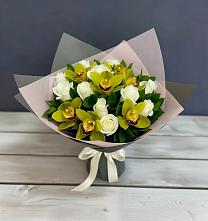 Букет цветов из:  Орхидеи и Розы в Петухово