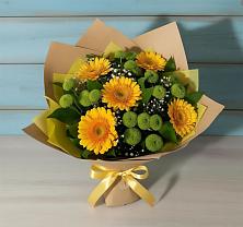 Букет цветов из:  Герберы и Хризантемы в Петухово