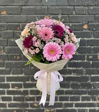 Букет цветов из:  Герберы и Хризантемы в Петухово