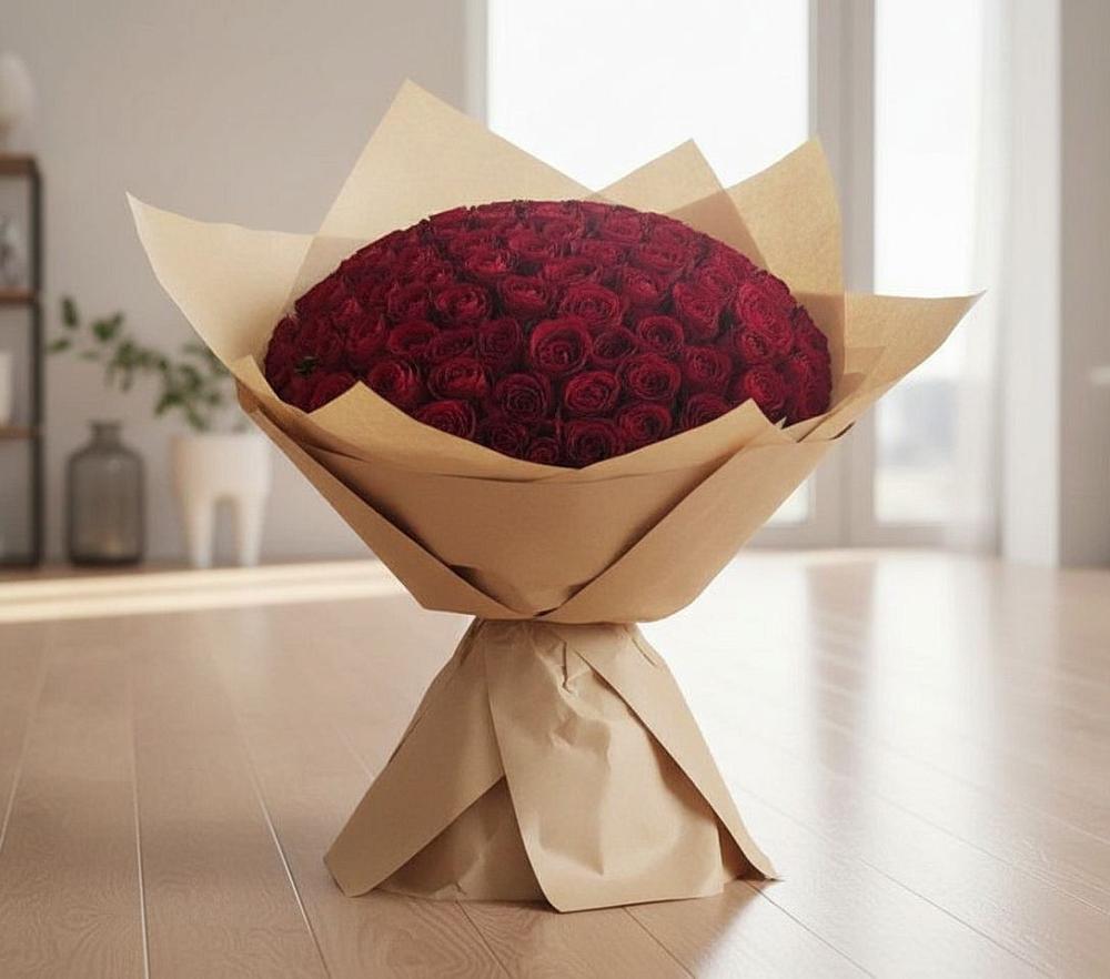 Букет 101 Красная роза в Петухово