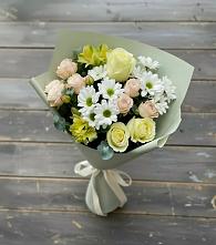 Букет цветов из:  Альстромерии, Розы и Хризантемы в Петухово