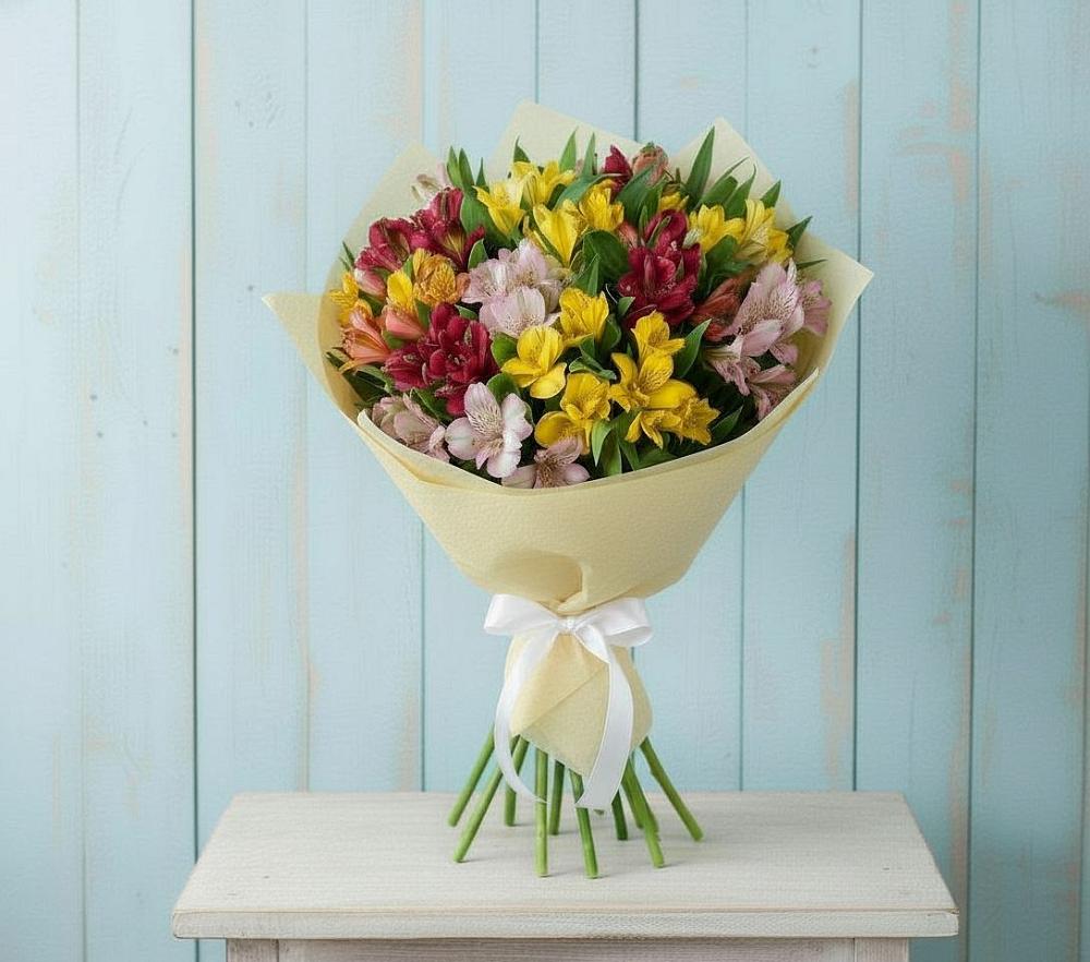 Букет цветов из: Альстромерии в Петухово