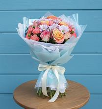 Букет цветов из:  Хризантемы и Розы в Петухово