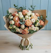 Букет цветов из:  Альстромерии и Розы в Петухово